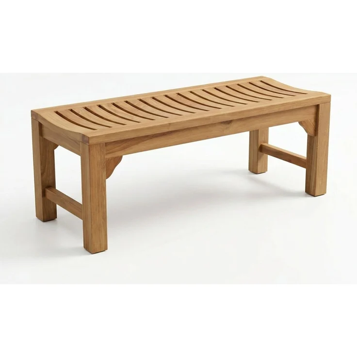Teakholz Gartenbank DENNIS 2 Sitzer 120cm – Bild 1