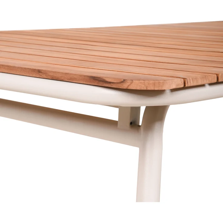 Garten-Sitzgruppe LOTTE 5-tlg. - Teak, Cremeweiß | Gartenmöbel-Set Gartengarnitur Garten-Essgruppe mit Stühlen und Esstisch – Bild 6