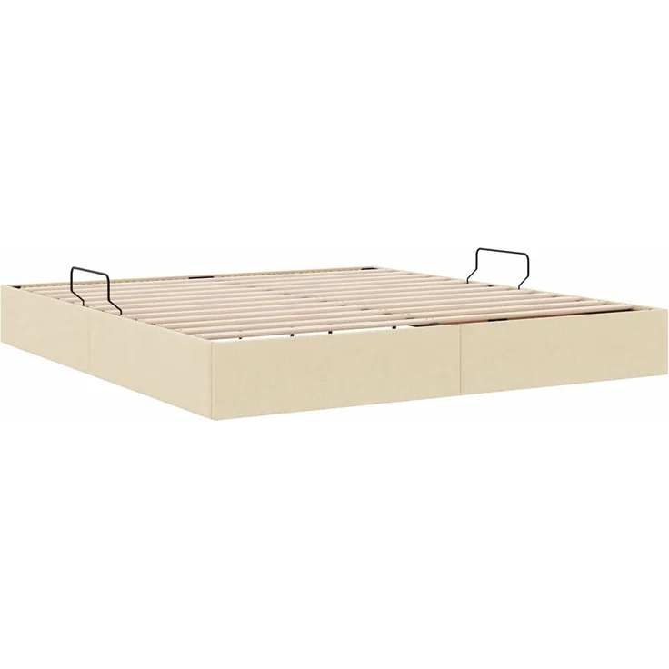 vidaXL Ottoman Bettgestell mit Speicher Creme 180 x 200 cm Stoff 3442842 – Bild 5