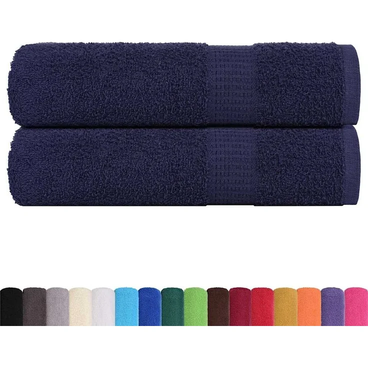 vidaXL Badetücher FROGN 2 Stk. Marineblau 100x150 cm 360 g/m² 136788 – Bild 2