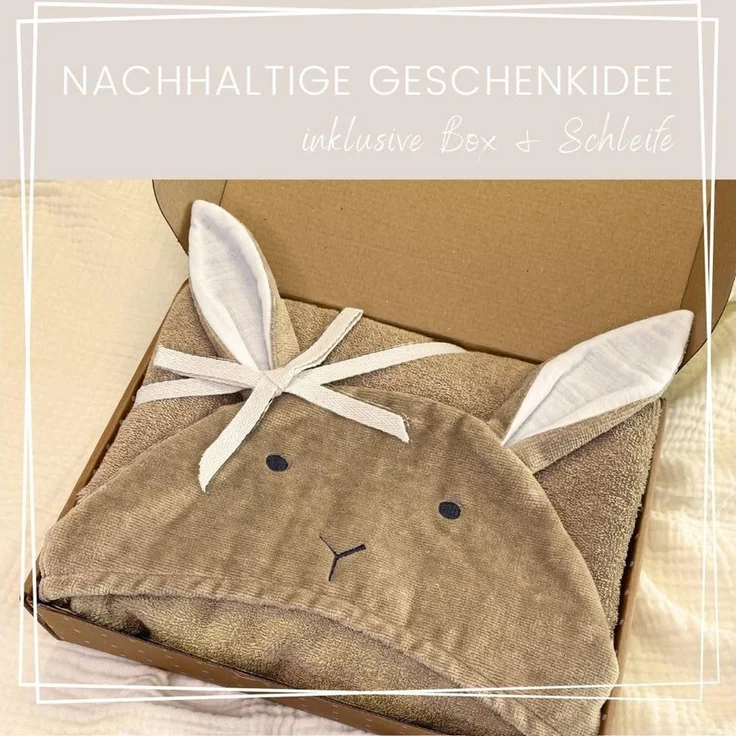 DIKOS Kapuzenhandtuch Badeponcho Baby Kinder Taupe/Altrosa, 70x140cm, 100% Bio-Baumwolle, 2-in-1 ab Geburt Handtuch mitwachsendes Badetuch/Poncho mit Knöpfen – Bild 2