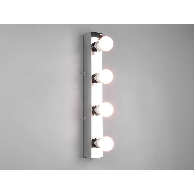 Retro Badezimmer Wandleuchte THEATRO in Chrom 55cm - Spiegelleuchte – Bild 5