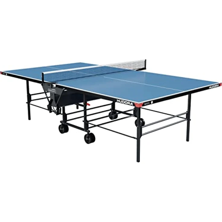 HUDORA Tischtennisplatte Match, witterungsbeständige Melaminharzplatte mit 5 mm Stärke, klappbar und mit Ball- und Schlägerhalter – Bild 4