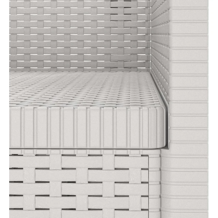 vidaXL 1-Sitzer Sessel Rattan-Look PP Weiß 68 x 62 x 70,5 cm 8011850 – Bild 7
