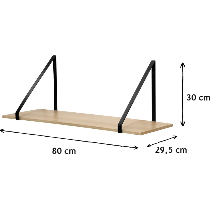 Casâme Wandregal mit besonders großer Tiefe - T29.5cm - Helles Holz – Bild 4