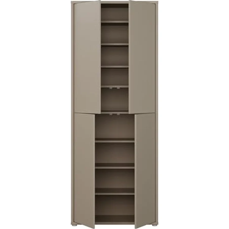 FORTE Schuhschrank Alice Springs, Schuhschrank, Höhe 191,9 cm, 4 Türen, viel Platz (B/H/T 74,5/191,9/34,9 cm) Stauraumschrank, Mehrzweckschrank, Breite 74,5 cm, mit 8 Böden – Bild 4