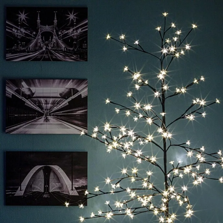 VOLTRONIC Kirschblütenbaum 220 cm mit Beleuchtung und FB