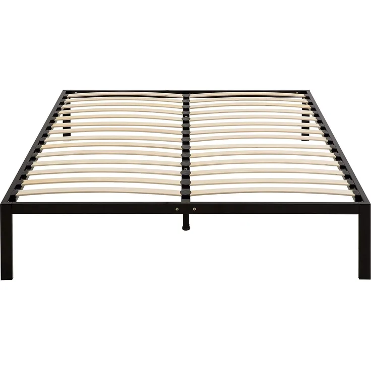i-flair Metallrahmenbett 140x200 cm i-Base, minimalistisches Bettgestell mit Lattenrost und Stauraum