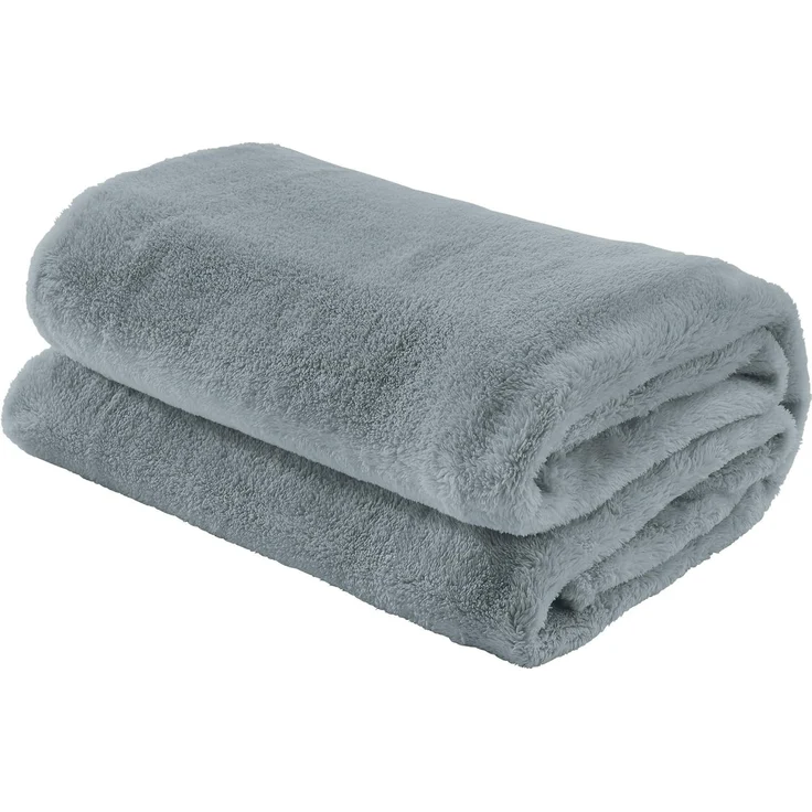 Wohndecke Wohndecke "Salerno", Erwin Müller, Teddy-Fleece Uni – Bild 1
