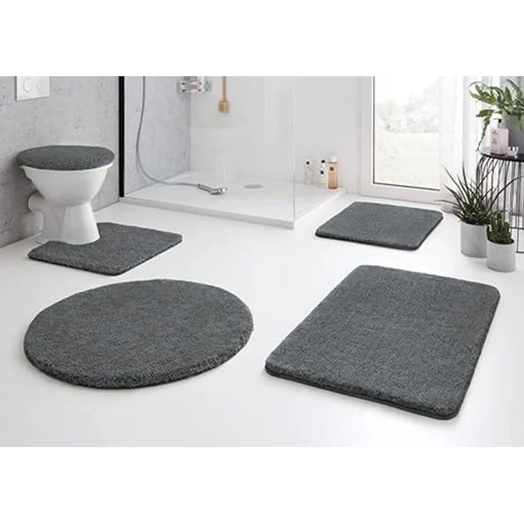 Kleine Wolke Badteppich Relax, rechteck, anthrazit, 50x80 cm – Bild 4