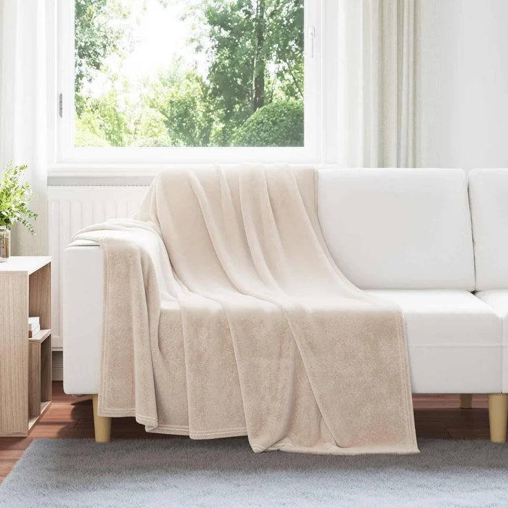 vidaXL Wohndecken 6 pcs Beige 150 x 200 cm Fleece 42016790 – Bild 1