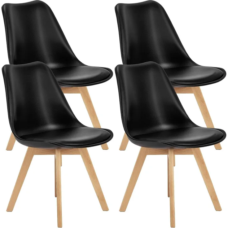 DUMOS Esszimmerstühle 4er Set Elegant und Schön Modern Stühle Esszimmer Pu-Leder Gepolstert küchenstühle Esszimmerstuhl Geeignet für Küche Wohnzimmer Schlafzimmer