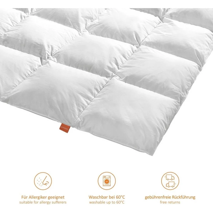 sleepling Gänsedaunenbettdecke Premium Luxus, Füllung: 100% Gänsedaunen, Bezug: 100% Baumwolle, hergestellt in Deutschland, verschiende Wärmeklassen und Größen – Bild 2