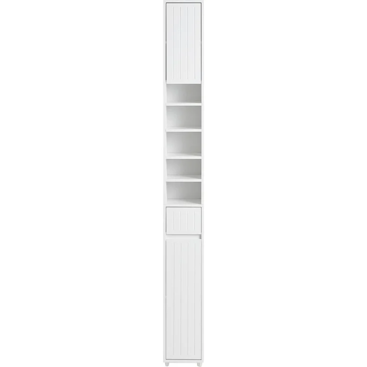 SoBuy BZR160-W Badezimmer-Hochschrank, MDF, Lackiert, Weiß, 20 x 180 x 20 cm – Bild 1
