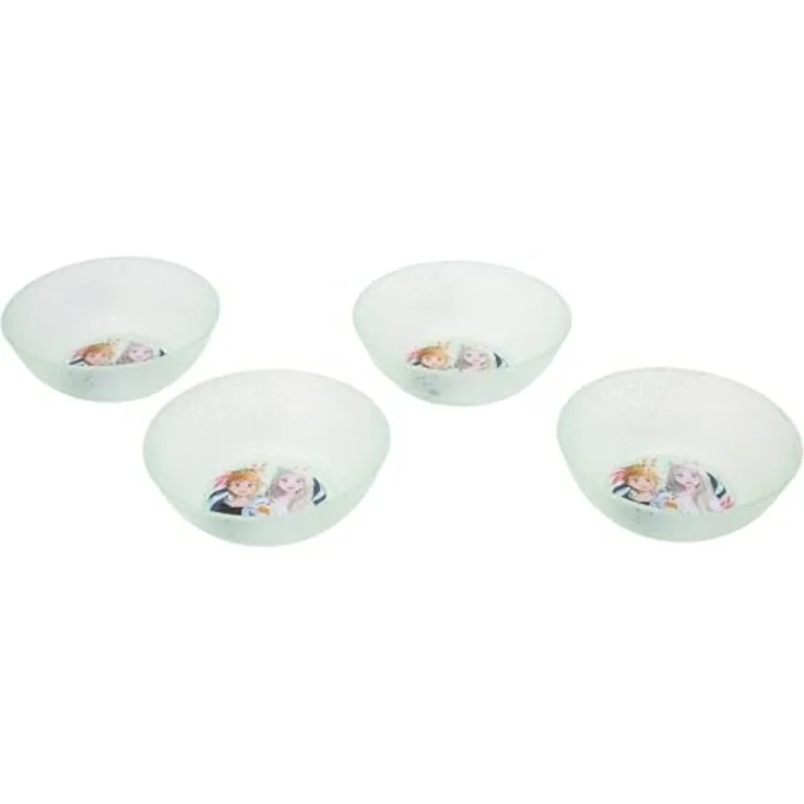 Disney Frozen Brotschale Set 4 teilig Polypropylen für Zuhause Kindergarten und Ausflug, (Spar-Set)