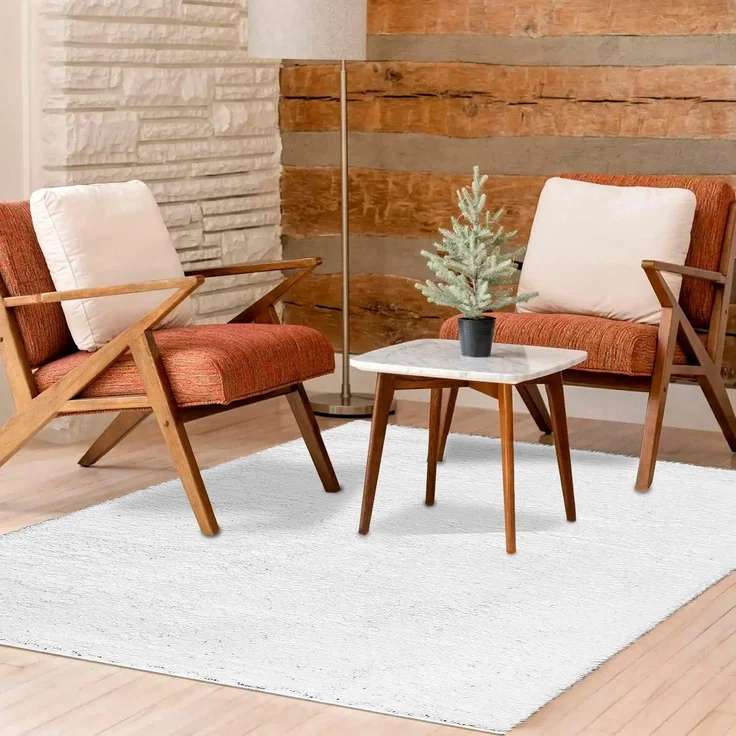 Teppich Läufer Hochflor Shaggy - 80x300cm Läufer - Weiß Einfarbig Wohnzimmer Uni Flauschig Modern Boho Deko Teppiche Weich Schlafzimmer – Bild 7