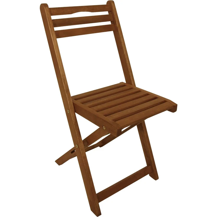 DEGAMO PORTO Garten-Klappstuhl, Holz Eukalyptus, braun, 40cm 2-er Set – Bild 2