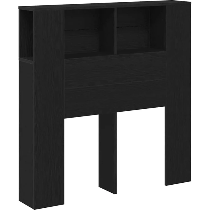 vidaXL Kopfteil Schrank Schwarz Eichen-Optik Holzwerkstoff 102,5 x 120 x 18,5 cm – Bild 2