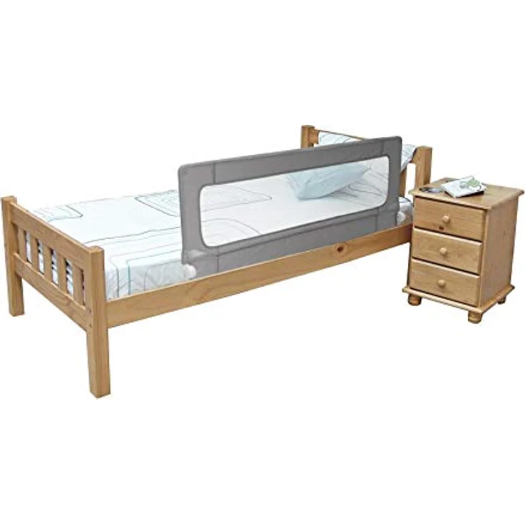 Safetots Extra Breites Bettgitter Grau, 140cm breit x 50cm hoch, Bettschutzgitter für Kleinkinder zur Sicherheit, sicheres Kindergitter für Betten – Bild 8