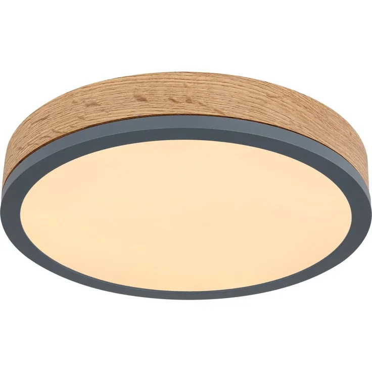 Deckenleuchte LED Deckenlampe Wohnzimmer Rund Holz Optik 416080WD1R