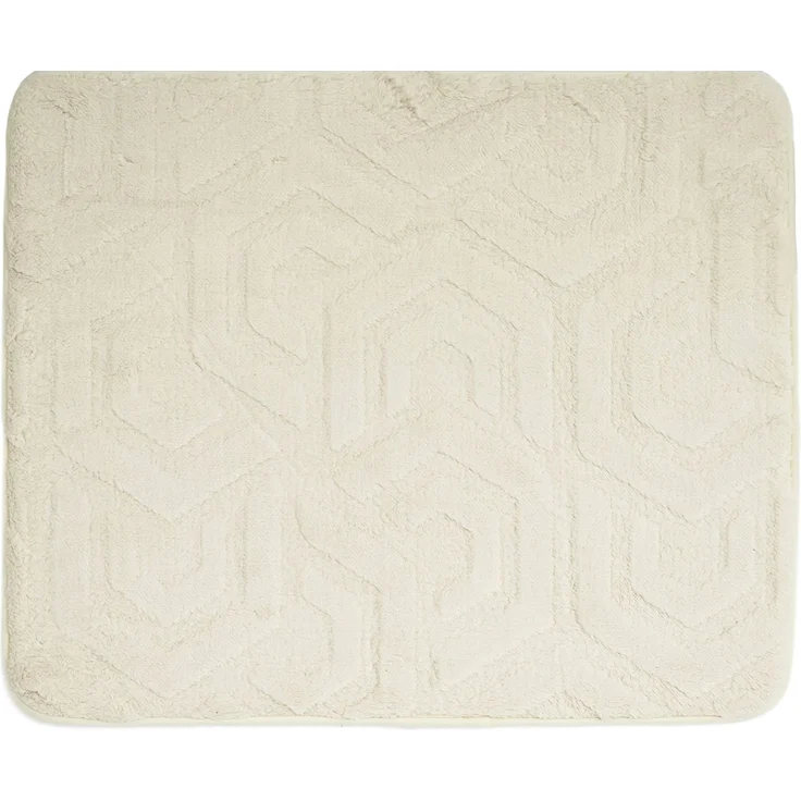 Elegance WC-Set - 2-teiliges Badematten-Set mit geometrischer Struktur Beige – Bild 2