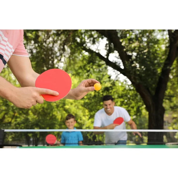 Idena 12-teiliges Tischtennis-Set mit 4 Tischtennisschlägern und 8 Bällen in Weiß und Orange in 3-Stern Qualität, verpackt in einer Tragetasche – Bild 8