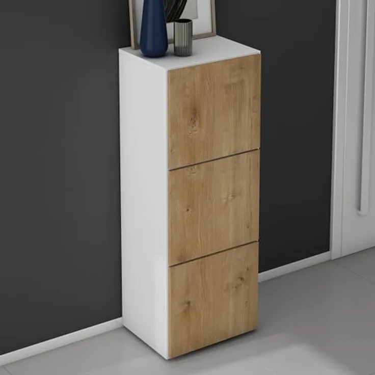 doporro Schuhschrank Schuhregal Schuhständer mit 3 Fächern Schuhschrank02 – Bild 5