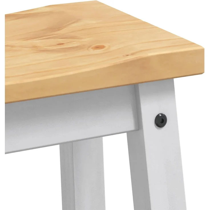 vidaXL Kücheninsel Set mit Tür 3 pcs Weiß und Honigwachs Massiv-Kiefer 3425401 – Bild 6