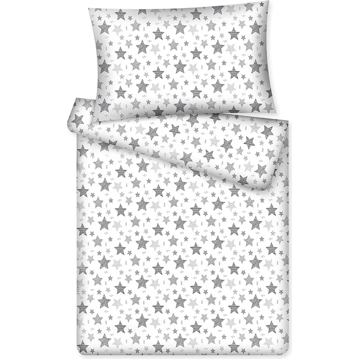 KiGATEX Kinderbettwäsche Stars Vario, 100% Baumwolle, 40x60 cm/100x135 cm