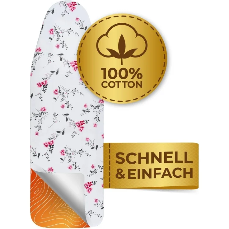 Maximex Bügelbrettbezug Keramik M Floral, bis 126 x 41 cm einsetzbar – Bild 8