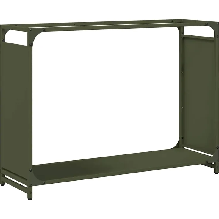 vidaXL Brennholzregal Olivgrün 90x28x65 cm Kaltgewalzter Stahl 864206