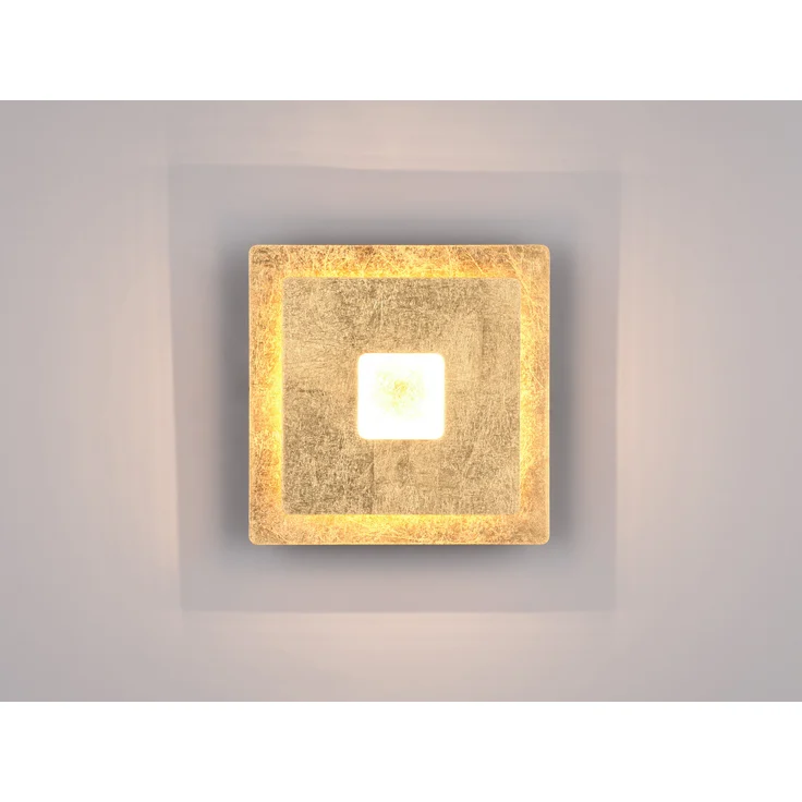 Trio Leuchten LED Wandleuchte Leano 6W, warmweiß goldfarbig Metall – Bild 8