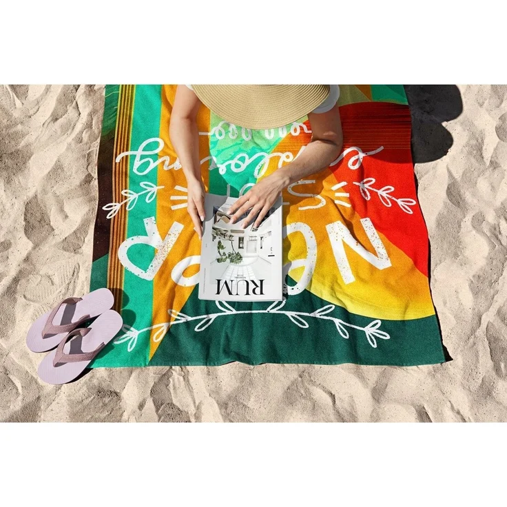 Mijolnir 'Never Stop 70' Strandtuch, Mehrfarbig, 70 x 130 cm – Bild 5
