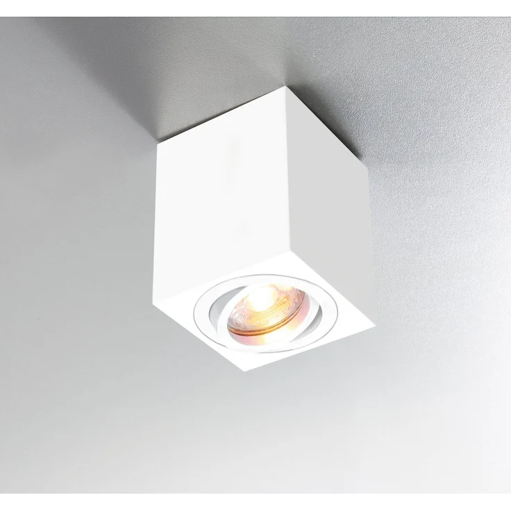 Heitronic Nr. 500738-HE Aufbauleuchte ADL8001 Eckig schwenkbar weiß GU10 – Bild 2