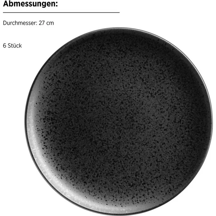 MÄSER Teller-Set Essential (6-tlg), 6 Personen, Steinzeug – Bild 1