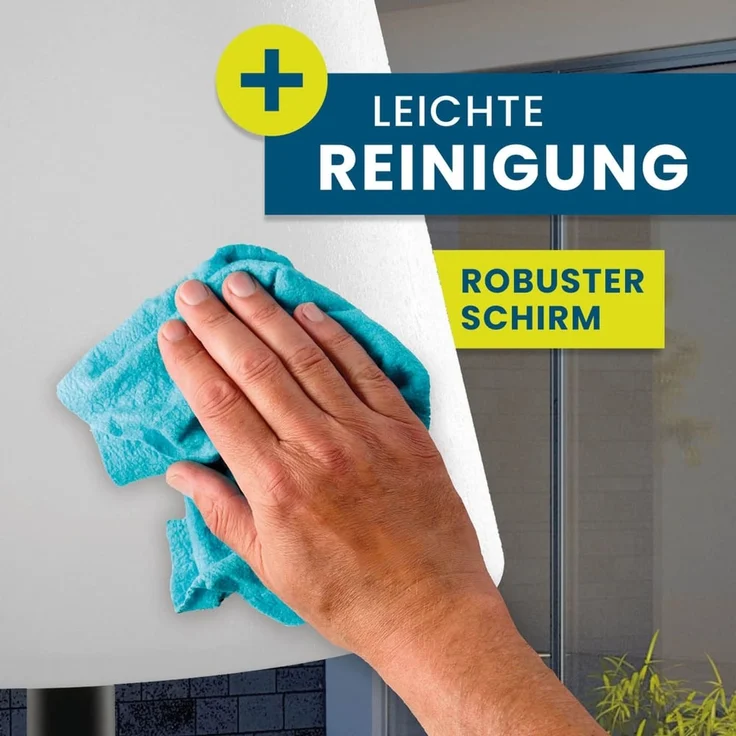 Hoberg XXL-Stehlampe für In- & Outdoor | 1,87 M große Lampe mit 3 einstellbaren Lichtintensitäten | Stimmungsvolle Standleuchte im zeitlos-modernen Design | IP-44 Wasser geschützt [schwarz, weiß] – Bild 7