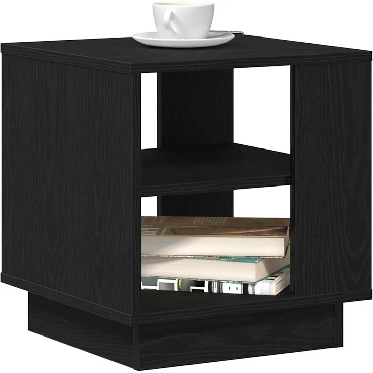 vidaXL Couchtisch Schwarz Eichen-Optik 40 x 40 x 43 cm Holzwerkstoff 862715 – Bild 2