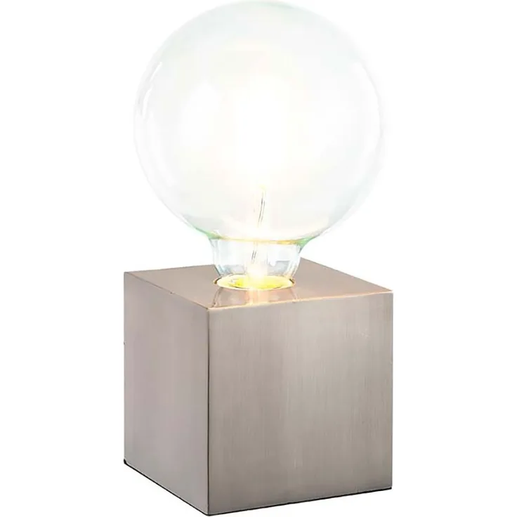 Tischleuchte, Metall, Glas, Touch-Schalter, Nickel