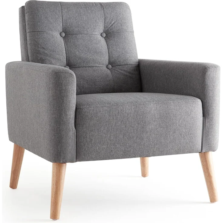 Mondeer Sessel Einzelsessel, mit Massivholz Rahmen und Füßen, Einem Schwamm Hoher