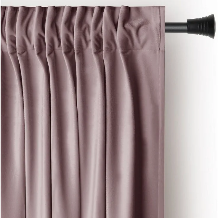 Restilo Gardine Gardine Multifunktionsband Kräuselband Vorhang Verdunkelnd Samt Textil (1 St), Kräuselband, verdunkelnd, Samt Textilien, mit Raffhalter