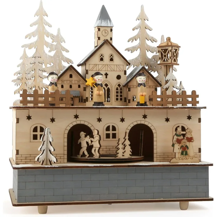 Spieluhr & Lampe Kleines Dorf