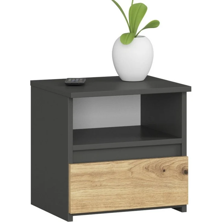 Home Collective Kommode 40 cm breit Holz Highboard Sideboard für Flur Schlafzimmer Wohnzimmer (Mehrzweckschrank Schrank schmal Kommode Schlafzimmer mit Schubladen), Kinderzimmer Organizer 40 cm hoch, 1 Schublade graphit-Artisan Eiche – Bild 5