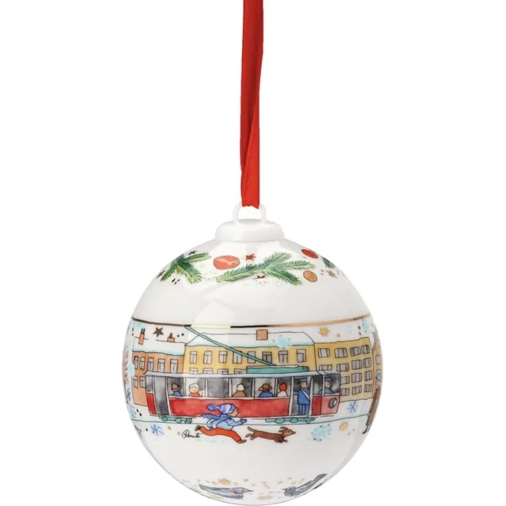 Hutschenreuther Porzellankugel Weihnachtskugel 2023