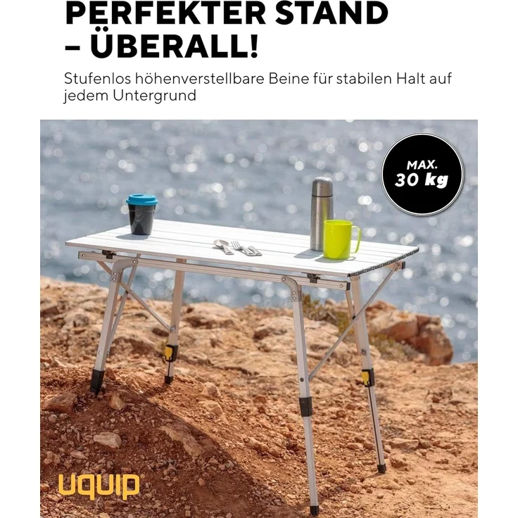 Uquip Variety L Falttisch, 120x70 cm, silber – Bild 4