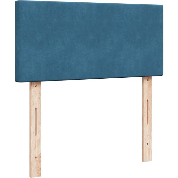 vidaXL Ottoman-Bett mit Matratze & LEDs Dunkelblau 100x200 cm Samt 3312534 – Bild 8