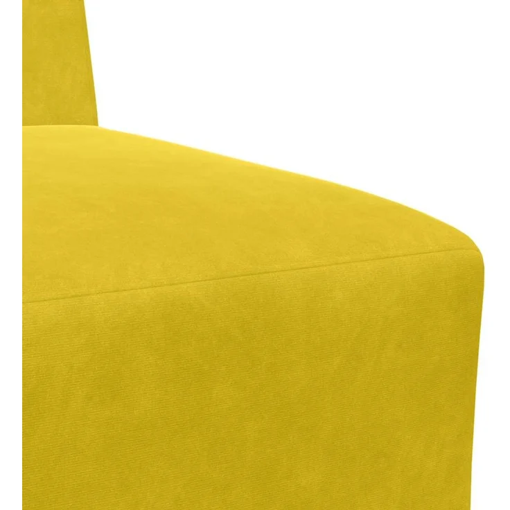 vidaXL Modulares Sofa ohne Armlehnen Gelb 55 cm Samt 4108486 – Bild 7
