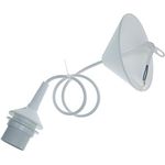 Niermann Pendelleuchte rund (E27), Schnurpendel in Weiß mit individueller Pendellänge bis 80 cm