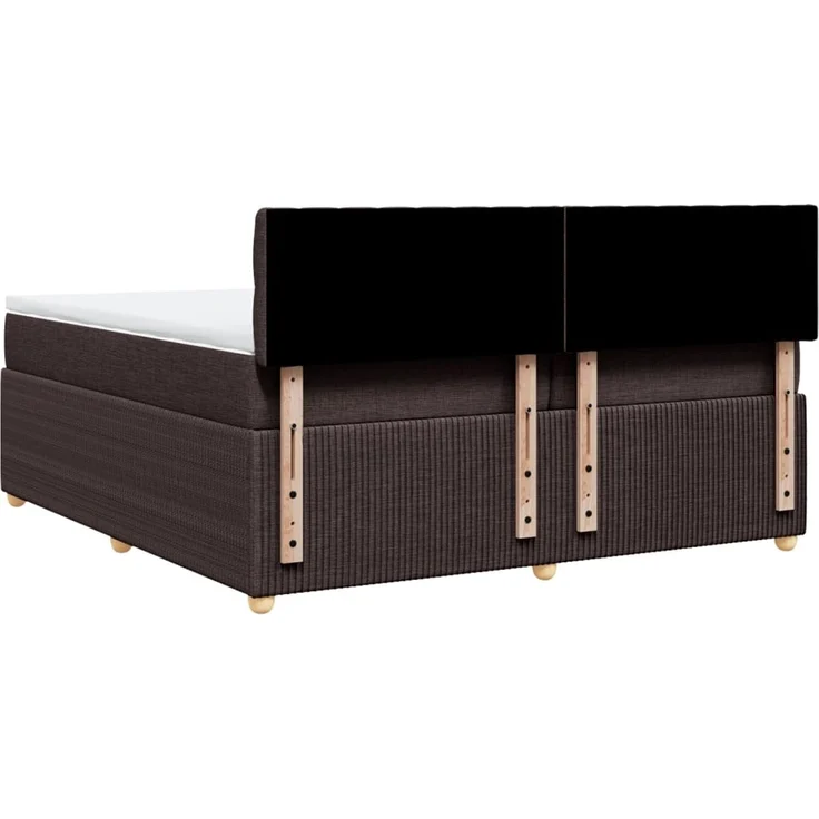 vidaXL Boxspringbett mit Matratze Dunkelbraun 200x200 cm Stoff 3289873 – Bild 8