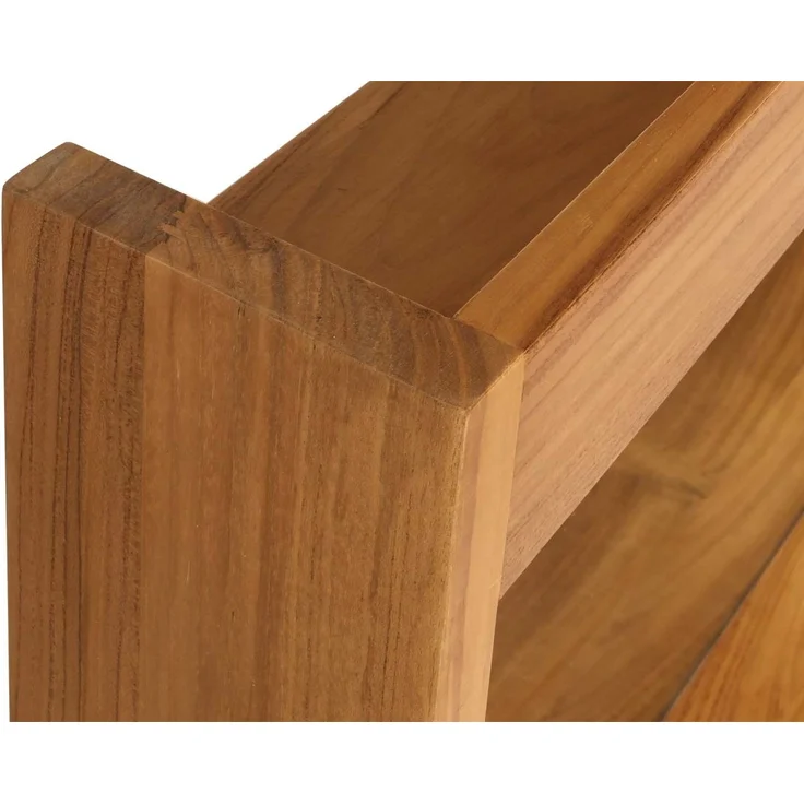 Teak-Wandspiegel HWC-M75, Badspiegel, Holzrahmen, hochwertiges B-Grade-Teak (Kernholz, 20-30 Jahre), 77x100cm – Bild 4