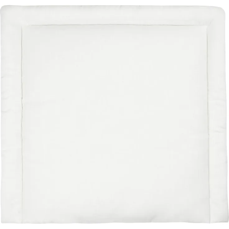 KraftKids Wickelauflage in Leinen leicht grünes Weiß, Wickelunterlage 75x70 cm (BxT), Wickelkissen